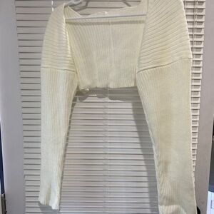 DOLLS KILL Inner Zen Cropped Cardigan - White